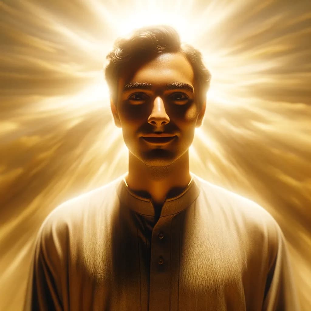 Relieved pastor smiling